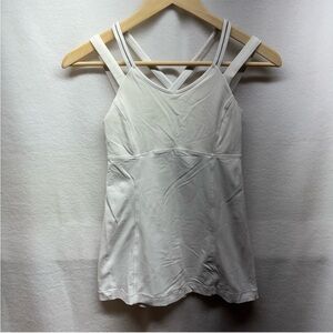 Stylish White Strappy Muscle Tee